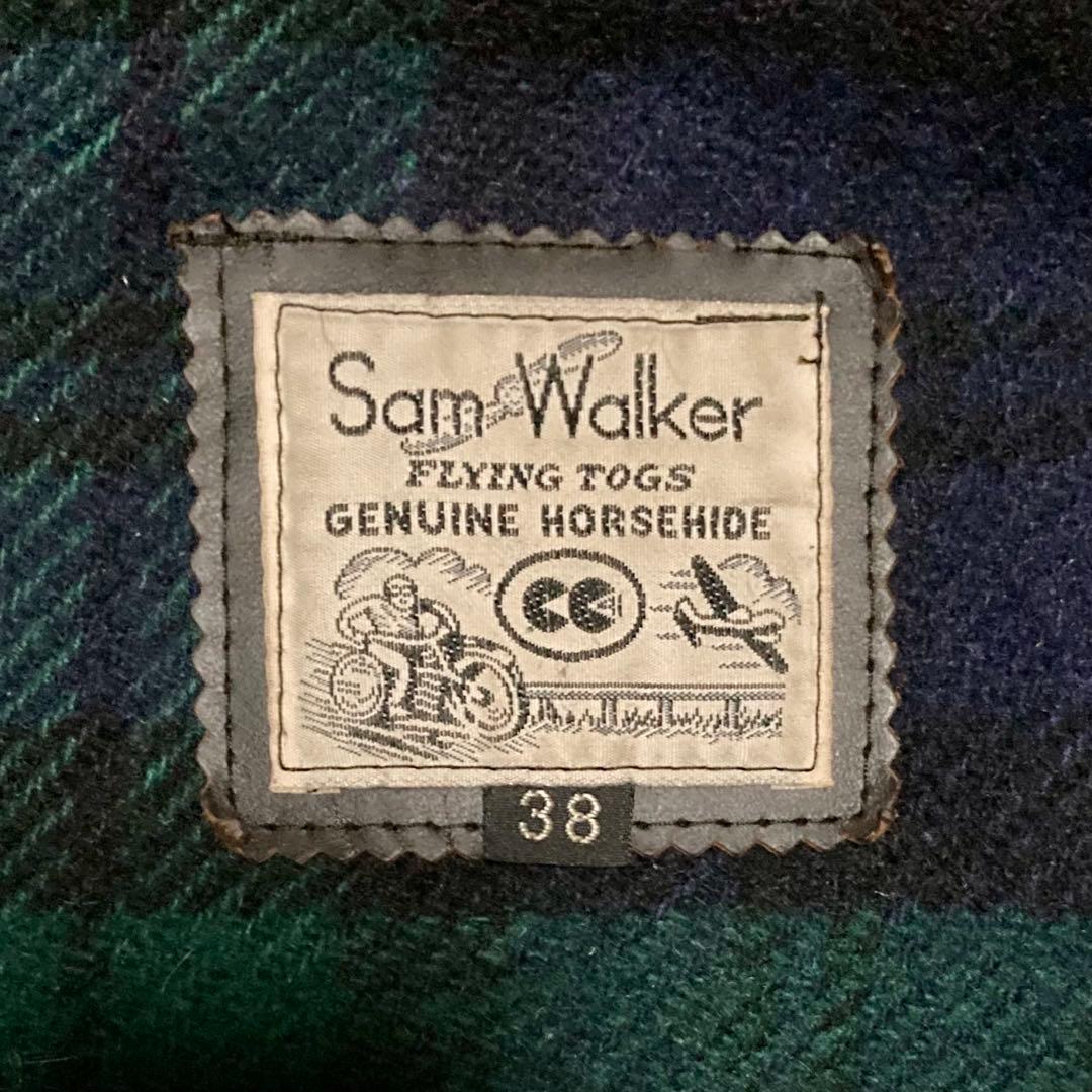 80s Vintage SamWalker シングルライダース エアロレザー馬革