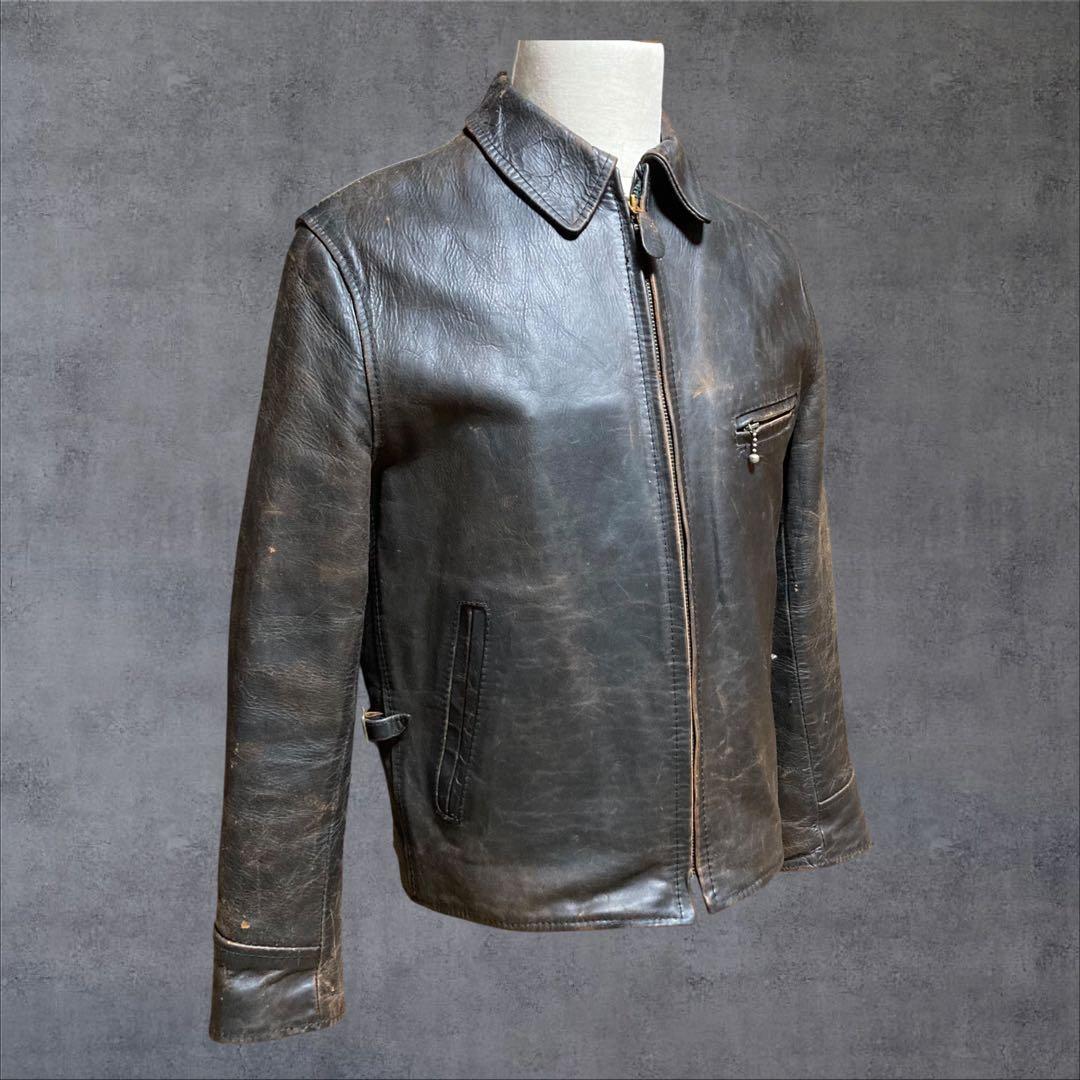 80s Vintage SamWalker シングルライダース エアロレザー馬革