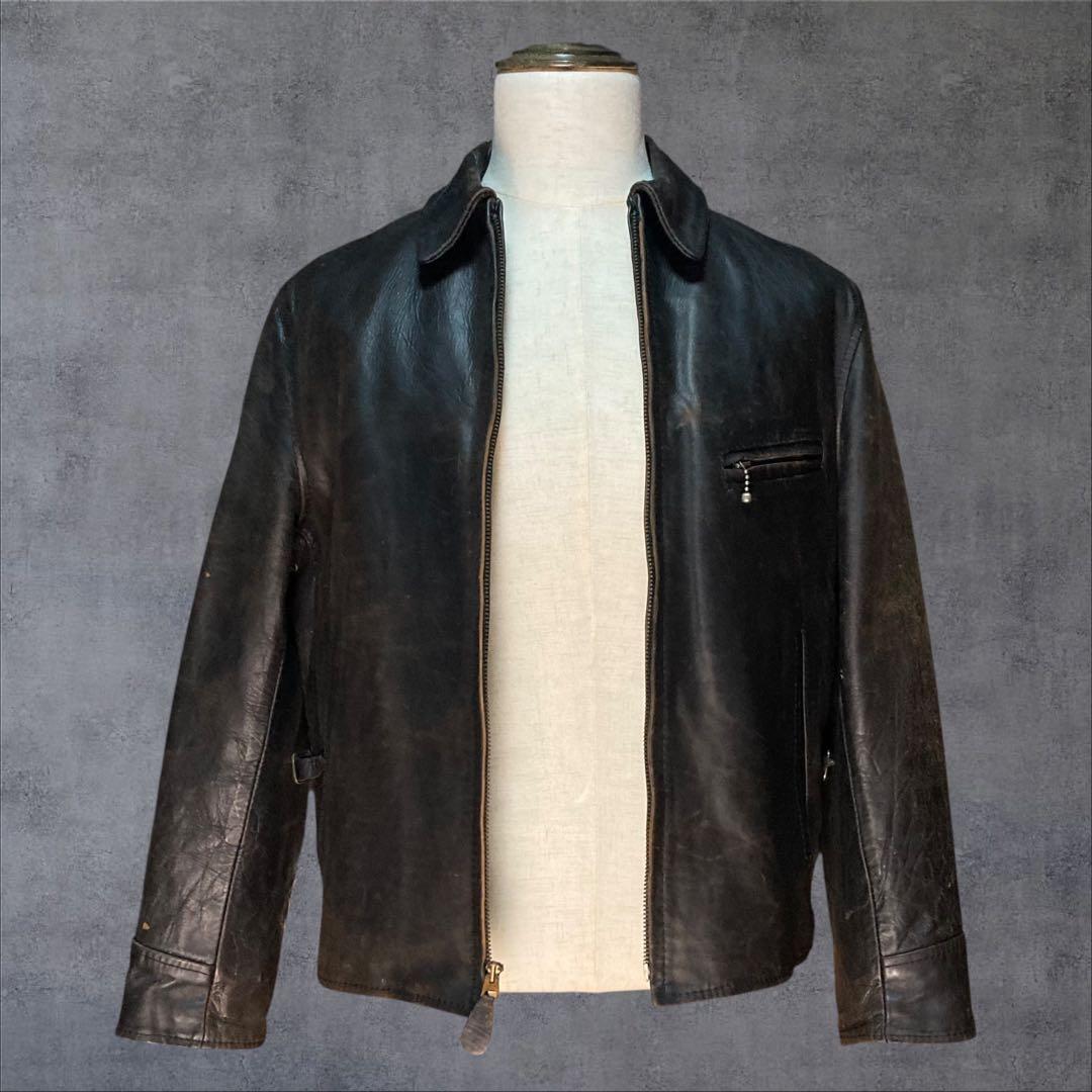 80s Vintage SamWalker シングルライダース エアロレザー馬革