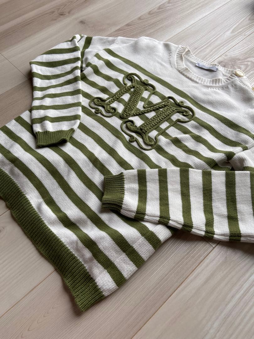 sugichan980様　Max Mara コットン　ニット　ロゴ　美品