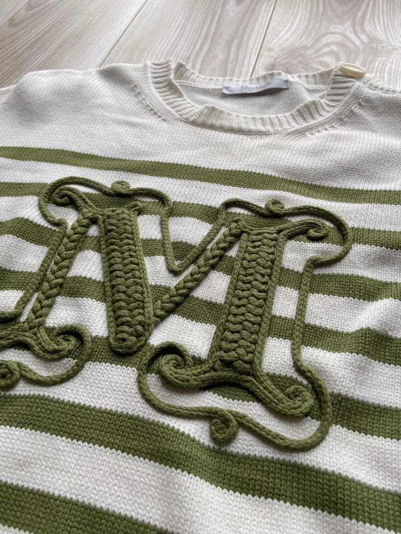 sugichan980様　Max Mara コットン　ニット　ロゴ　美品