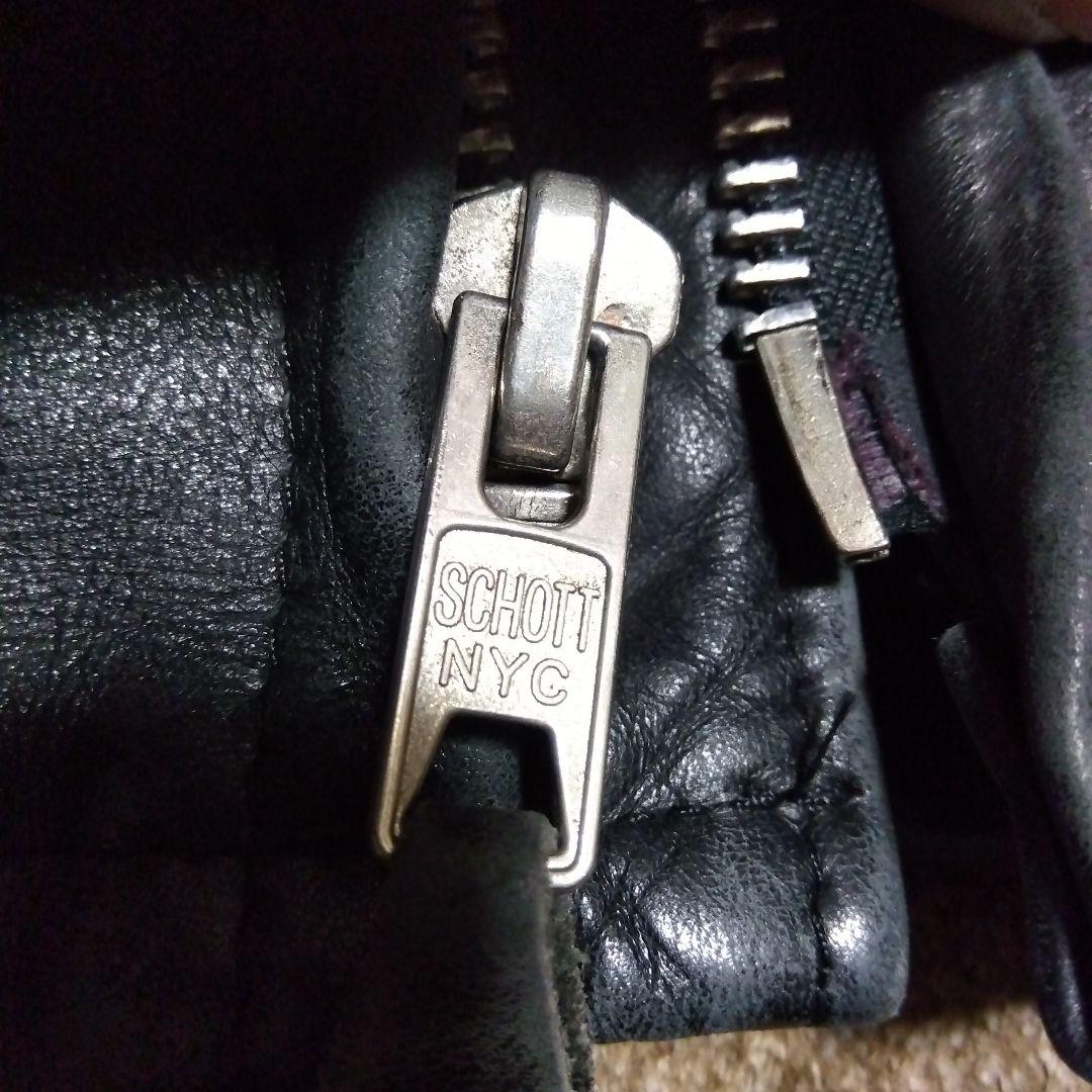 34inch アメリカ製 Schott シングルライダースジャケット