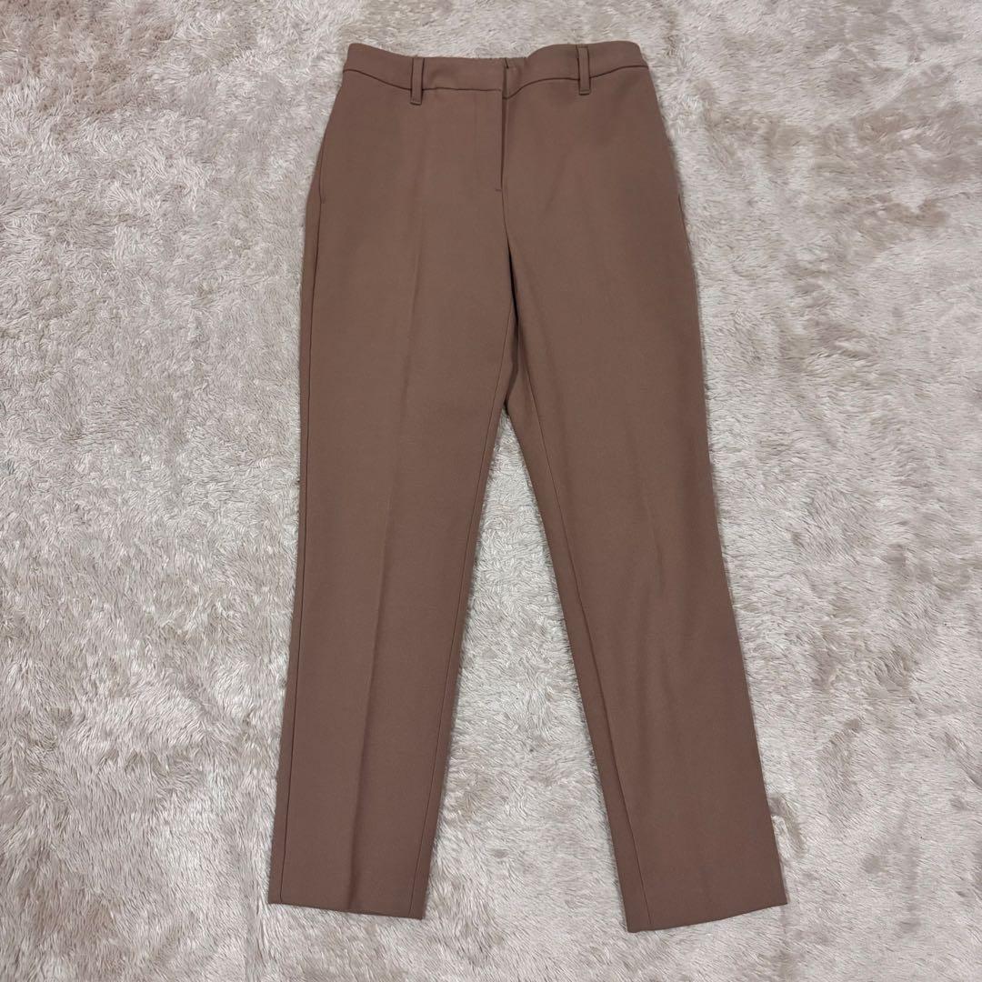 【洗えるスーツ】PLST セットアップ パンツスーツ 上L 下M キャメル 秋冬