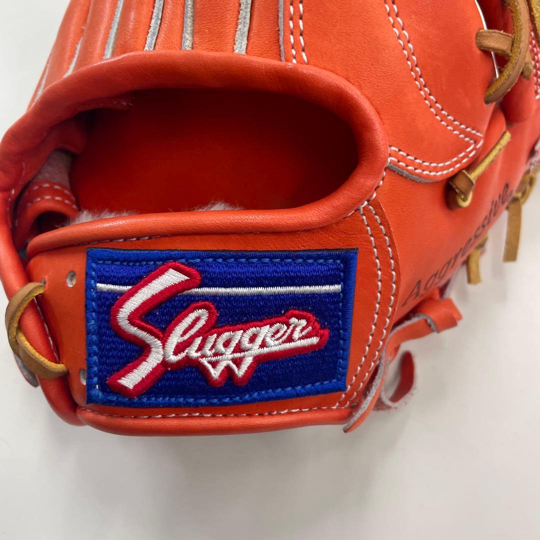 Slugger Aggressive オレンジ 硬式グローブ　二塁手・遊撃手向き