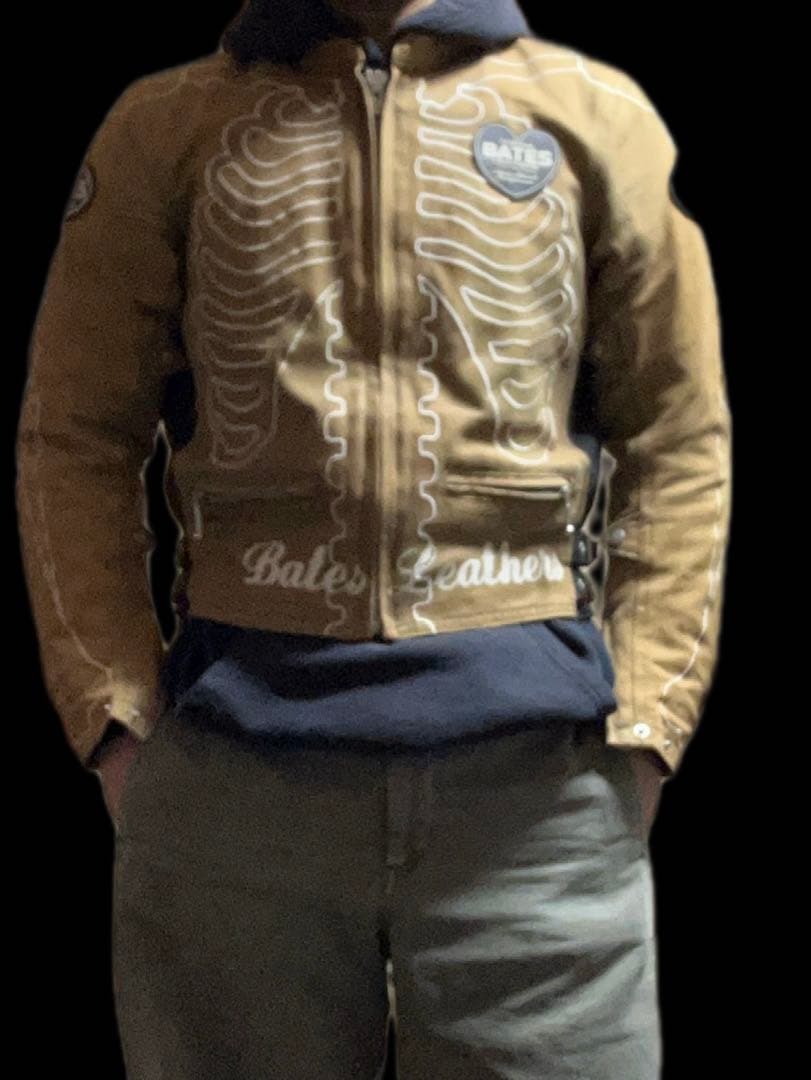 ベイツ メッシュライダース ボーン スケルトン レーシング バイクアメカジ 古着