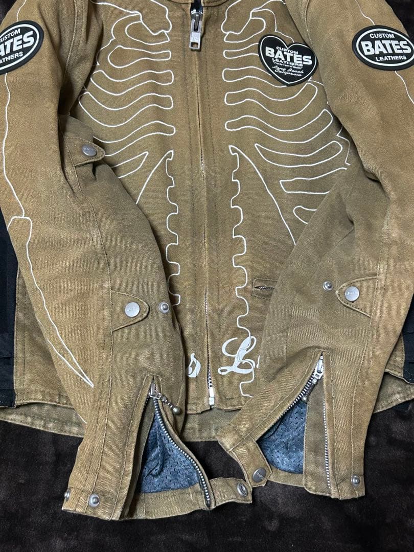 ベイツ メッシュライダース ボーン スケルトン レーシング バイクアメカジ 古着