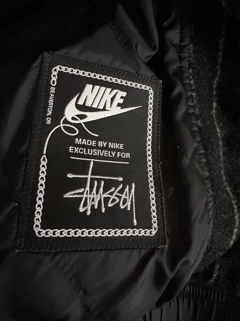 Stussy × Nike striped wool jacket L