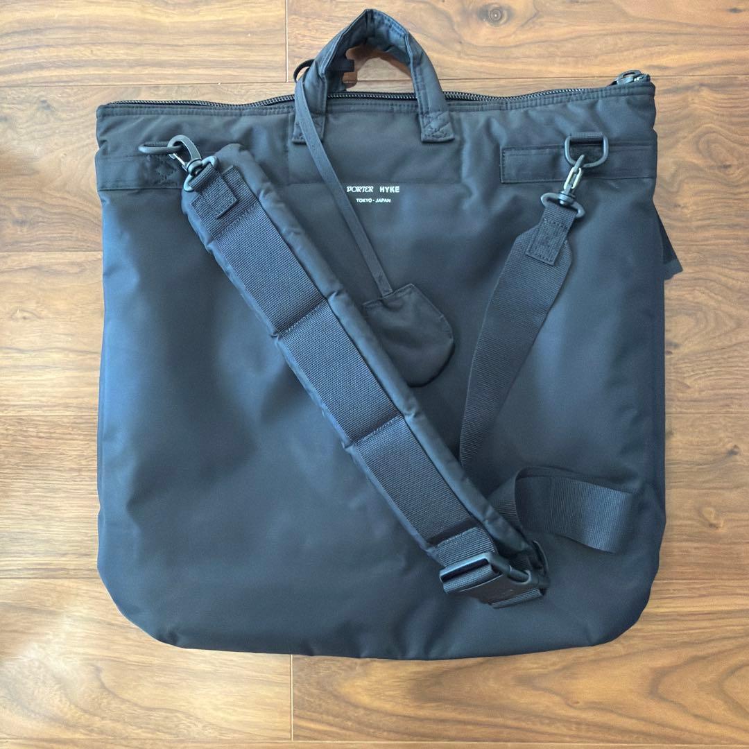 HYKE × PORTER HELMET BAG BLACK 25AW