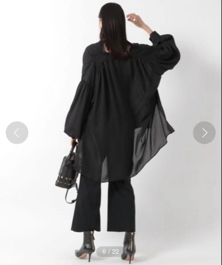 【新品未着用】Chaos リマノスギャザーブラウス ブラック