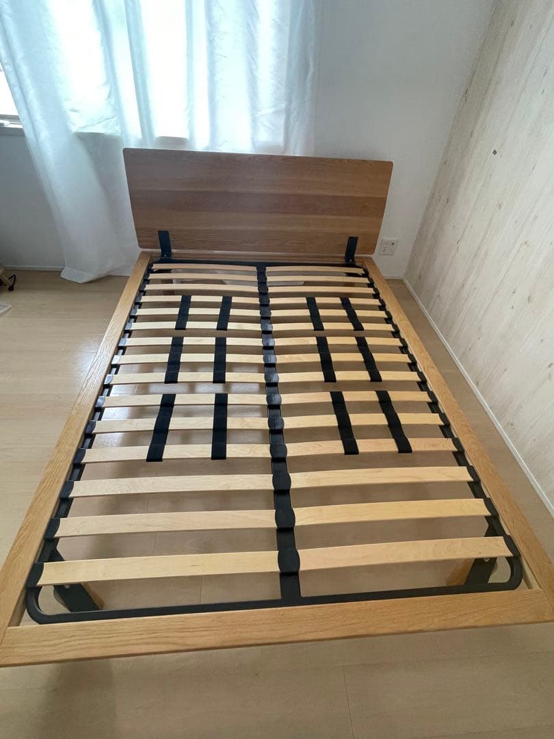 無印良品 ベッドフレーム ダブル ヘッドボード付