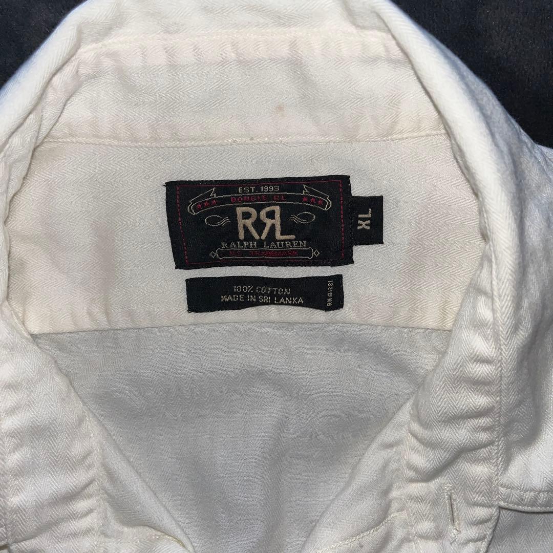 最終値下げ。ダブルアールエル 白 シャツ 三つ星 ヴィンテージラルフローレン