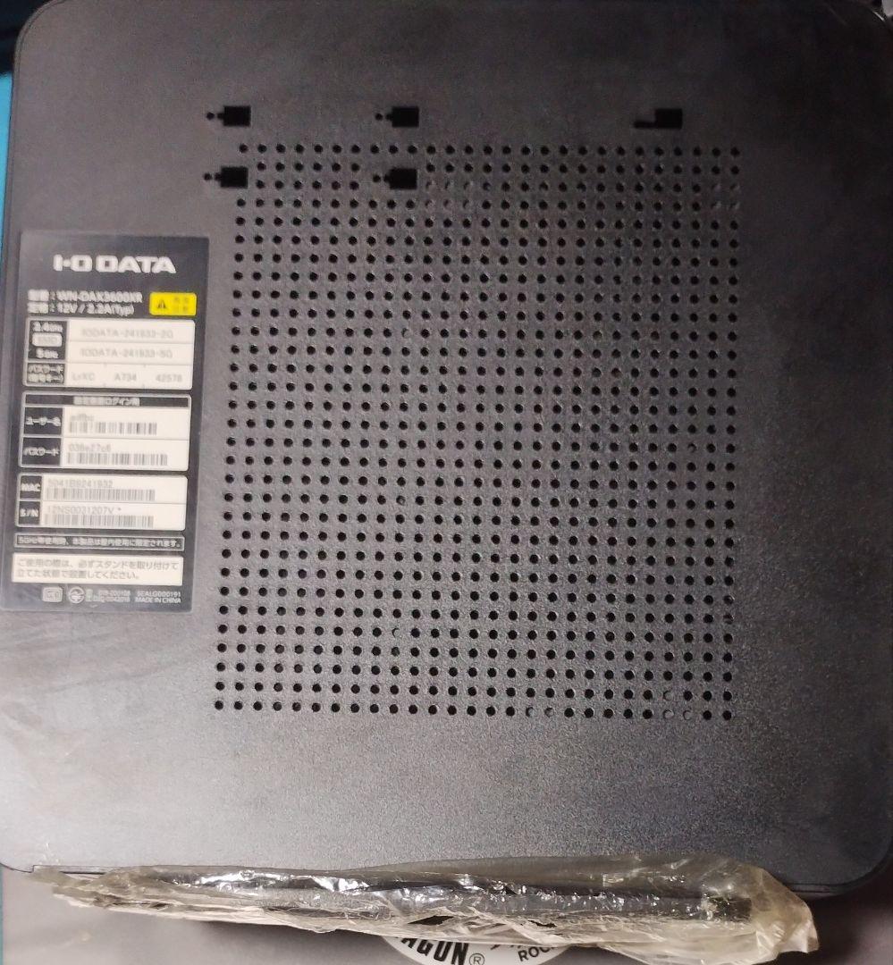 Wi-Fi6ルーター10G LAN I-O DATA WN-DAX3600XR