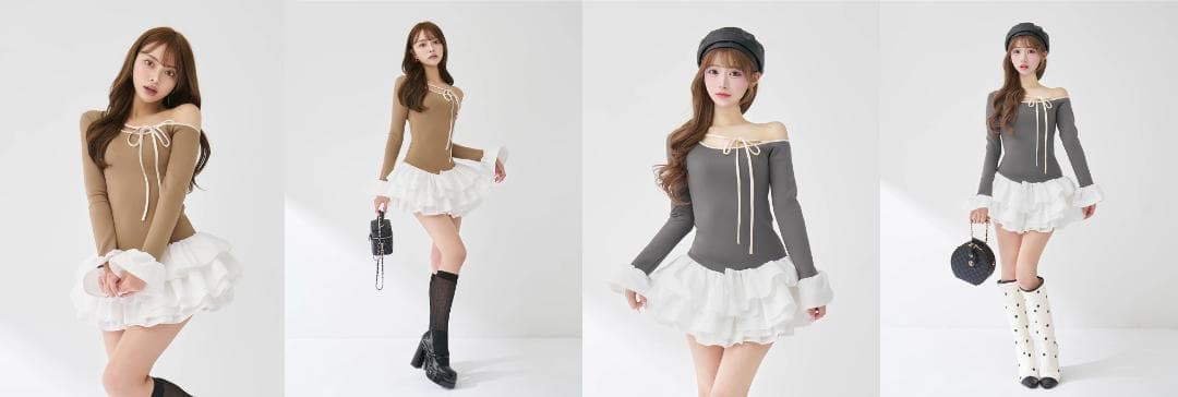 ダーリッチ darich デザインネックリボンミニワンピース ブラック FREE