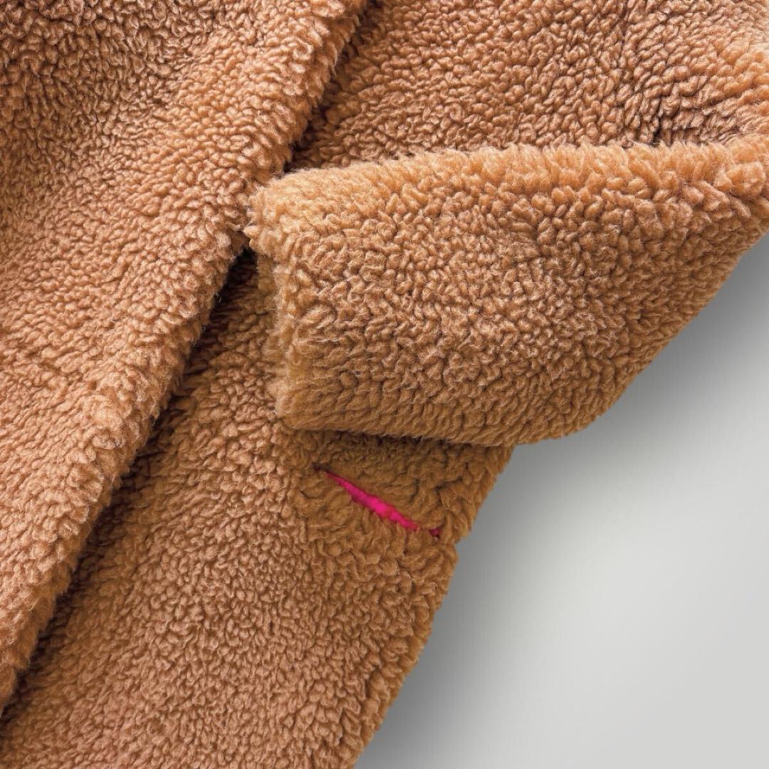 ［上質］19AW saqui サキ ベビーキャメル シルク ボア コート