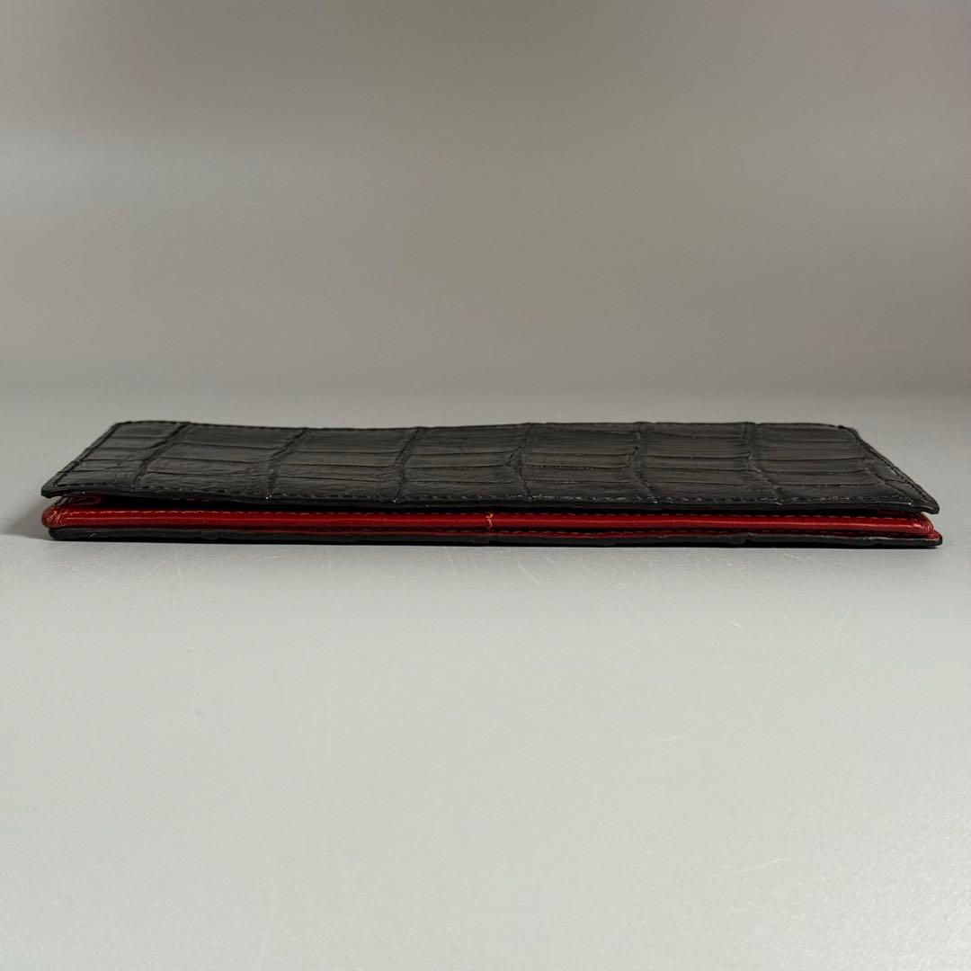 革巧 クロコダイル 長財布 日本製 ブラック クロコ 財布 プレリー ギンザ