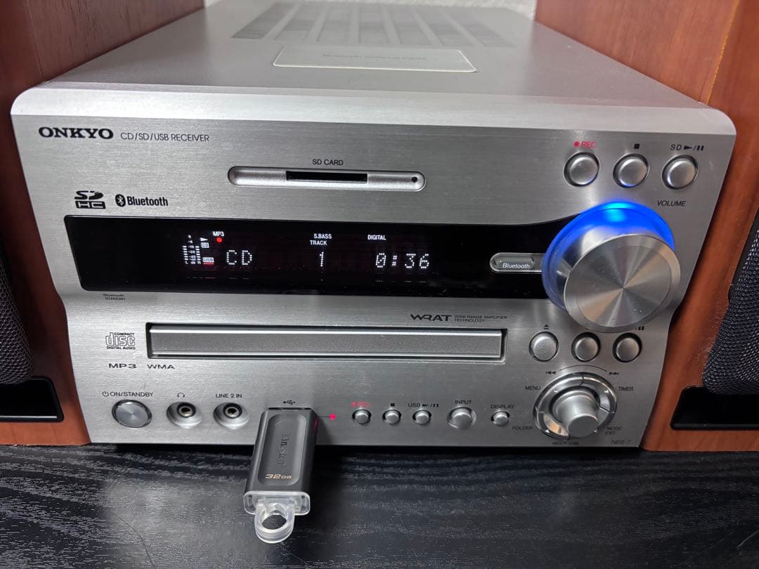 ONKYO NFR-7 CDコンポ Bluetooth対応 リモコン付き