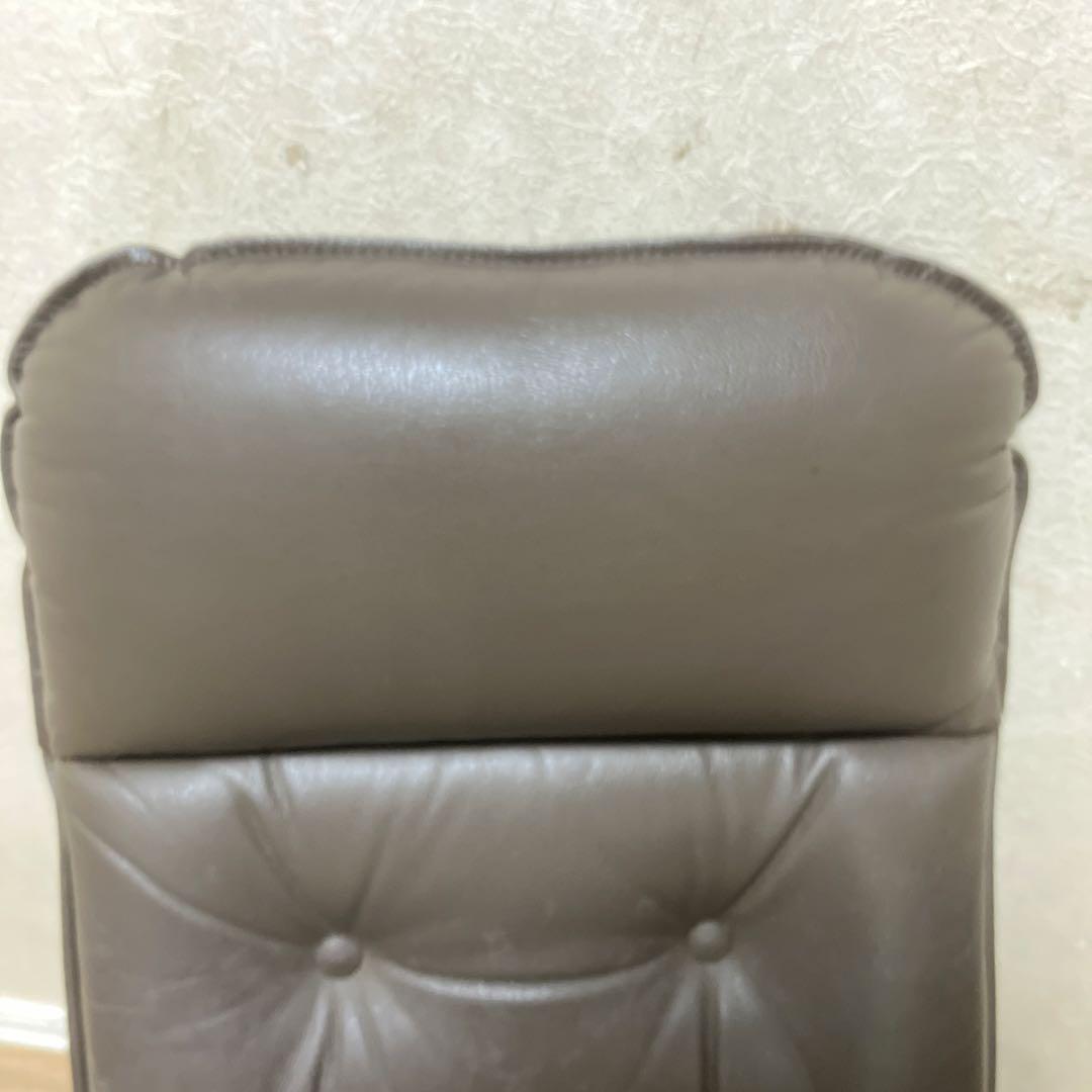 光製作所 MFR-本革 高級座椅子 ブラウン リクライニング 360度回転式