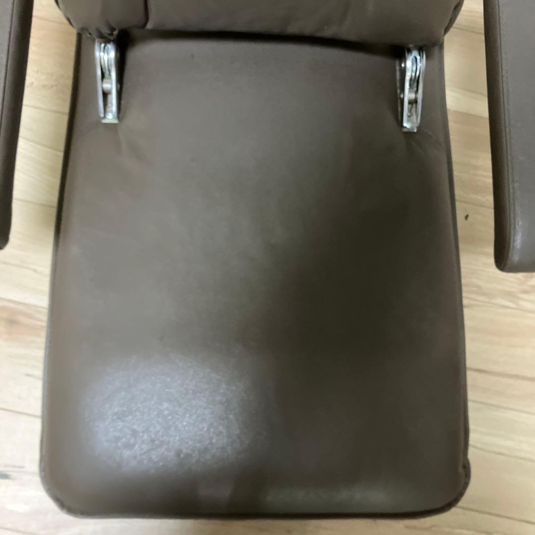 光製作所 MFR-本革 高級座椅子 ブラウン リクライニング 360度回転式