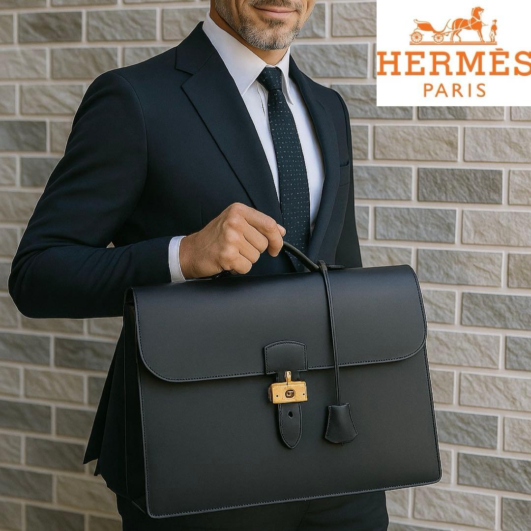 【最終価格SALE】HERME'S エルメスサックアデペッシュ38 ブラック