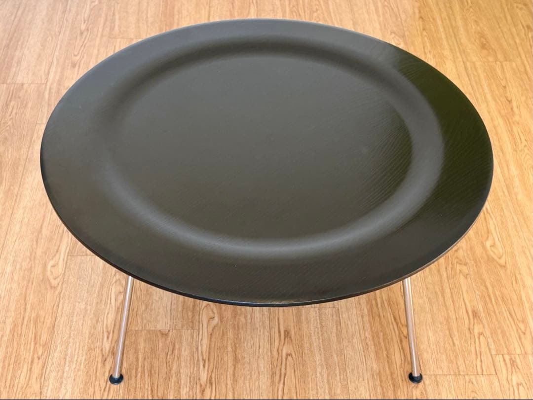 【名作】イームズ プライウッドコーヒーテーブル メタルベース CTM エボニー