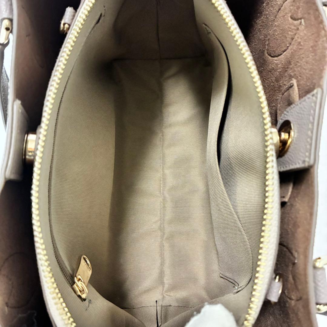 【未使用級/カード付】フルラ ミネルヴァ 2way ハンドバッグ レザー 本革