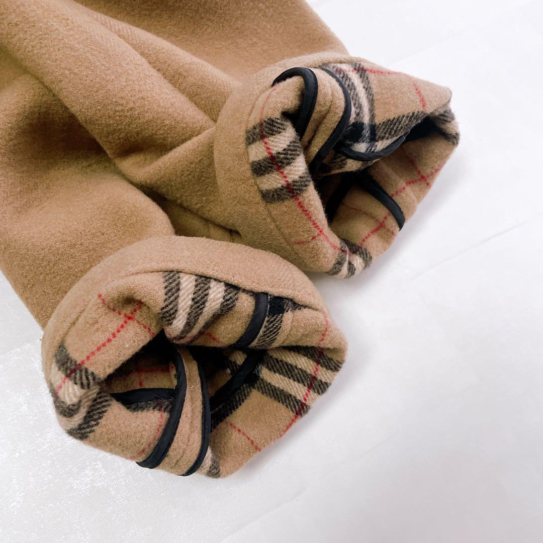 美品✨バーバリーブルーレーベル ノバチェック ダッフルコート キャメル 38 M