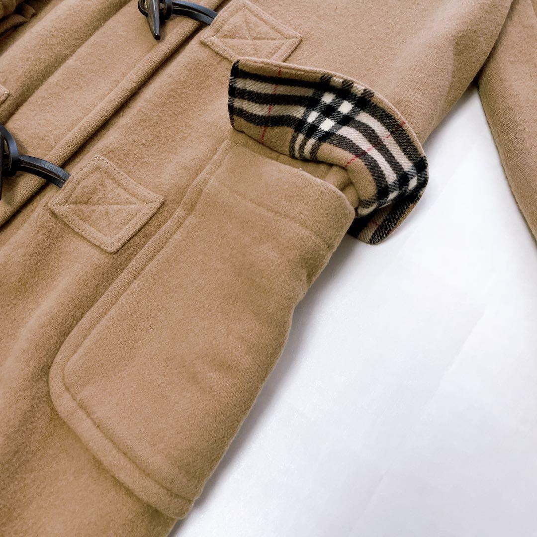 美品✨バーバリーブルーレーベル ノバチェック ダッフルコート キャメル 38 M