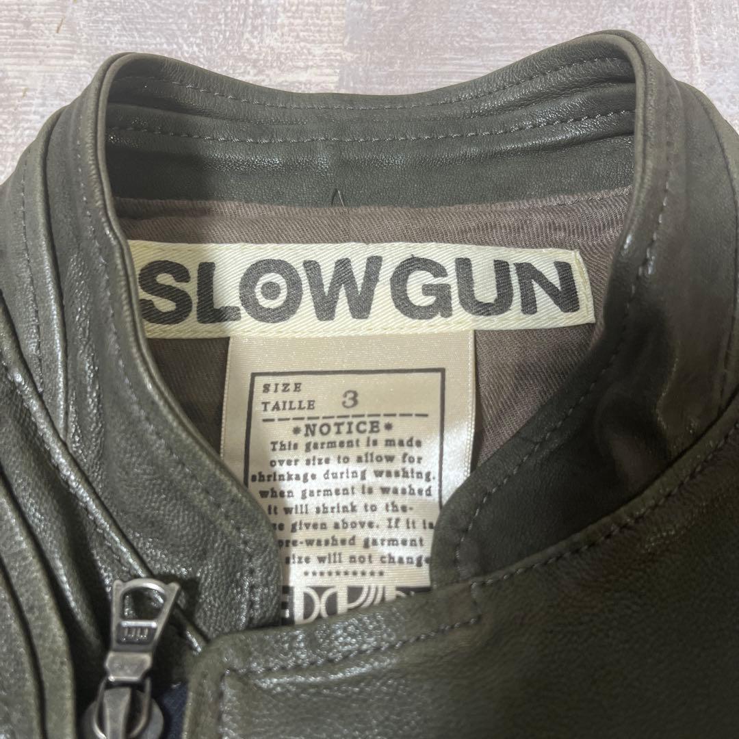 【日本製 riri製ダブルジッパー】SLOWGUN レザー ライダースジャケット