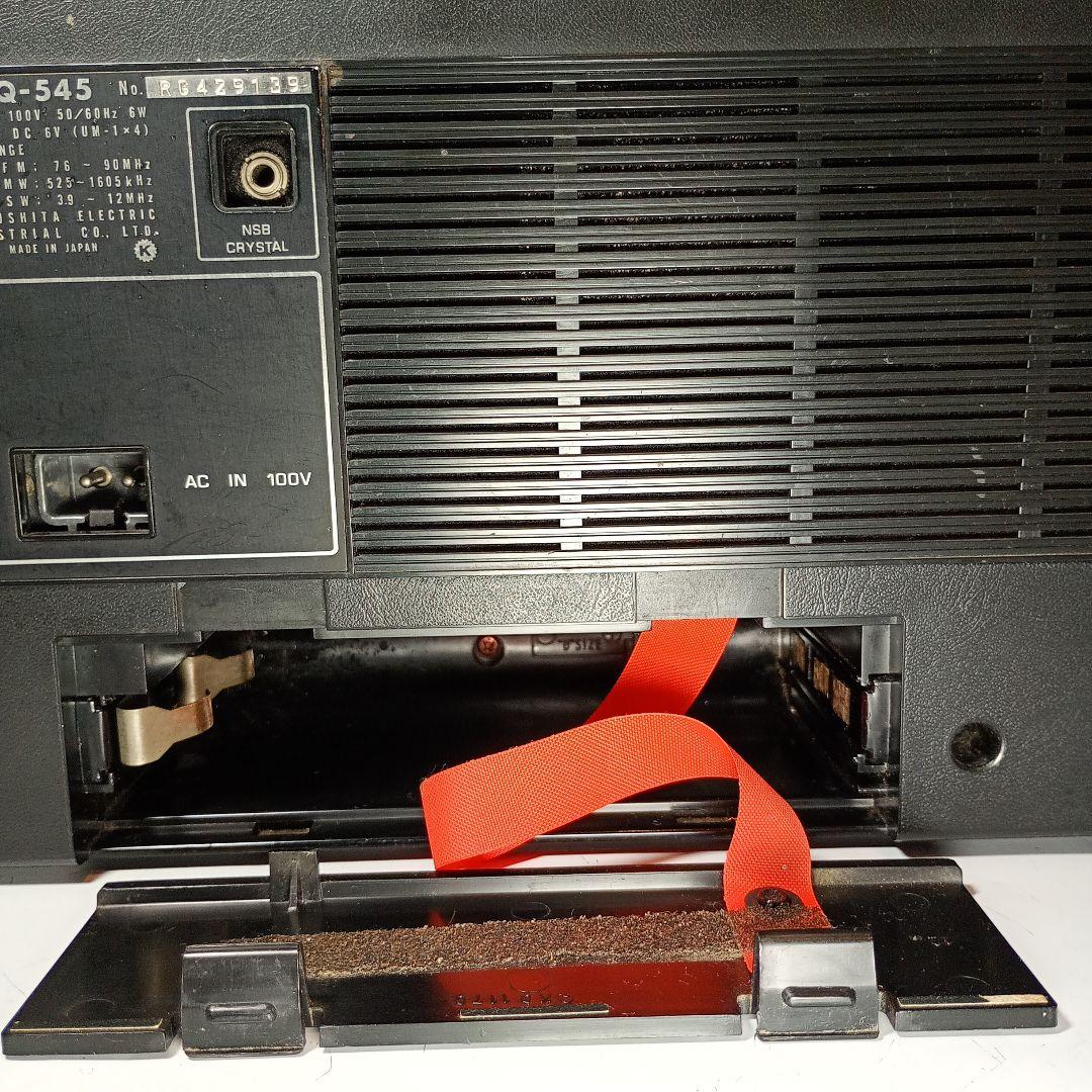 松下電器　ラジカセ　RQ-545　動作品。 電源コードとワイヤレスマイク付き