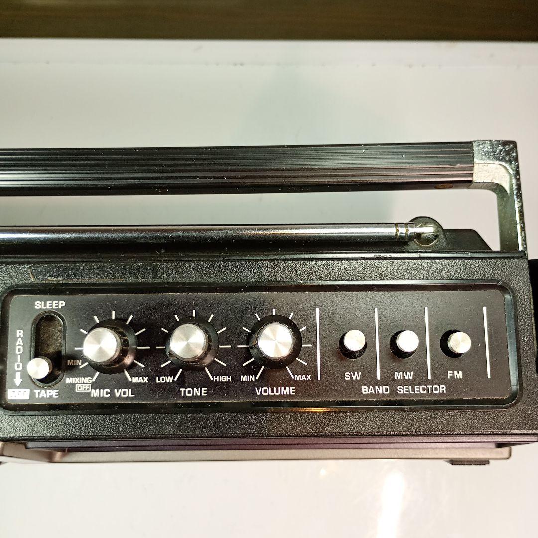 松下電器　ラジカセ　RQ-545　動作品。 電源コードとワイヤレスマイク付き