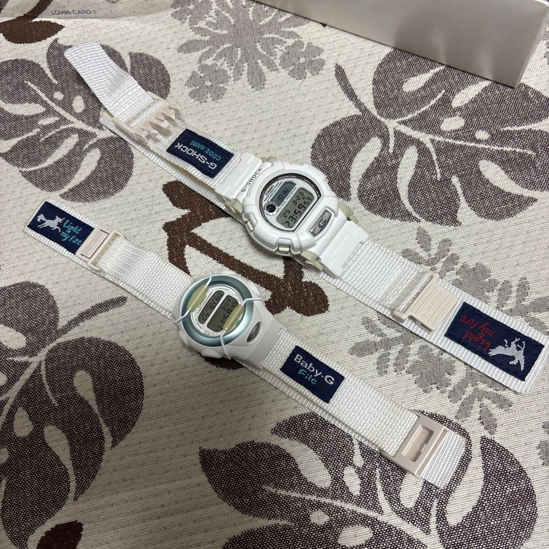 Ｇ1998 ラバーズコレクション「ドラゴンと魔女」未使用稼動品ペアウォッチ