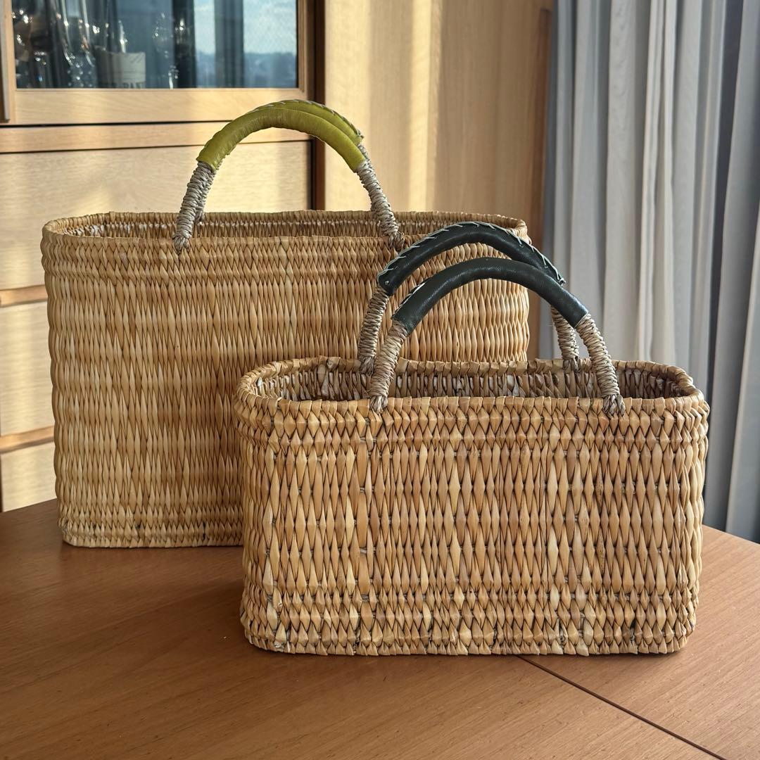 [1/9〆切] warang wayan ワランワヤン かごバッグ大小2点セット