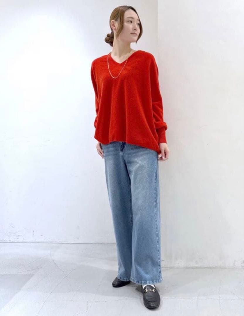 試着のみ♪ソフトウエストワイドデニムパンツ【現在販売中】バンヤードストーム