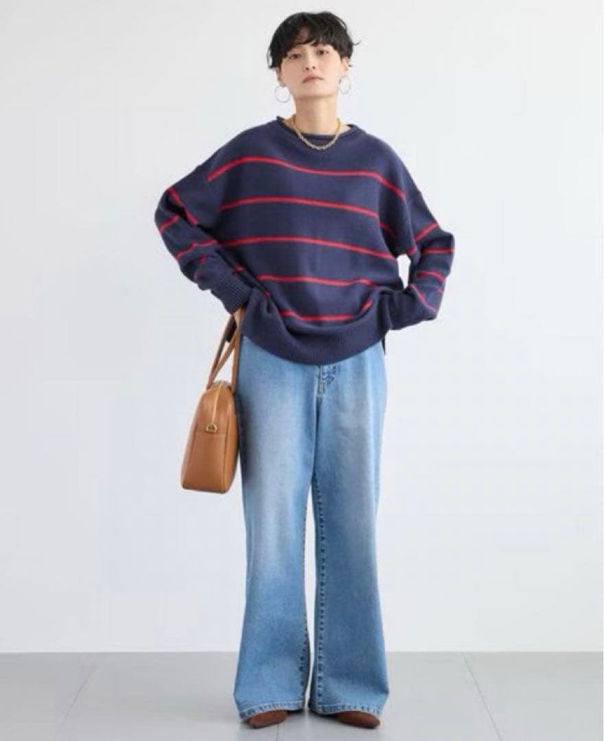 試着のみ♪ソフトウエストワイドデニムパンツ【現在販売中】バンヤードストーム