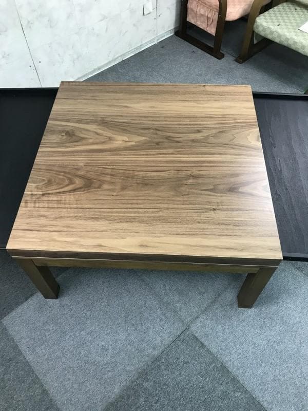 【新品】天板ツルツル天然木　引出し付きこたつ８０WNT