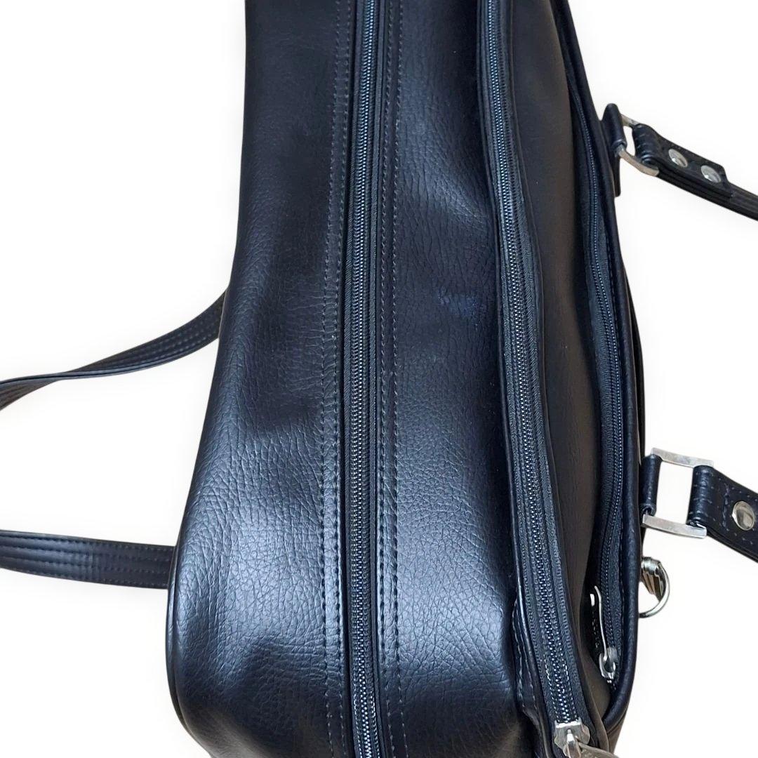 イーストボーイ　スクールバッグ　スクバ　Venus　ブラック　刺繍シルバー