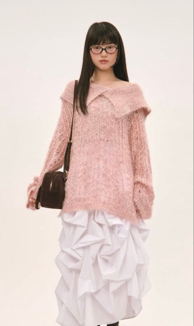 k*◎様 【完売品】ロワンニュイシアーカラーニット ピンク