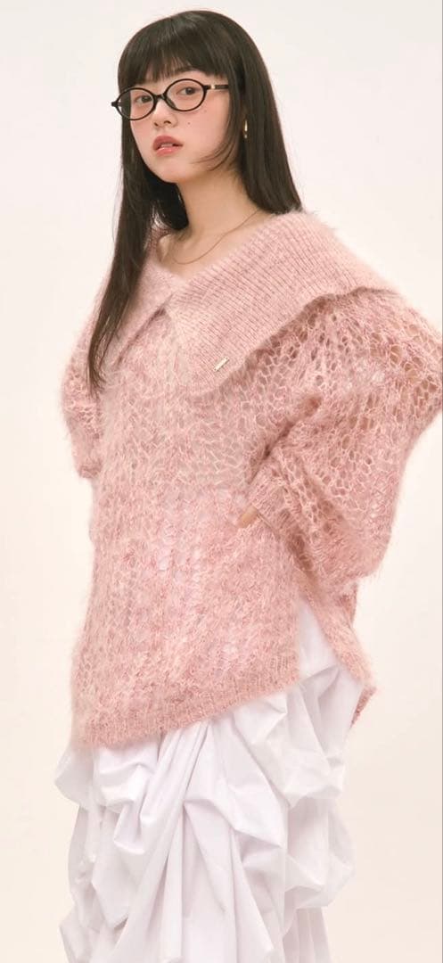 k*◎様 【完売品】ロワンニュイシアーカラーニット ピンク