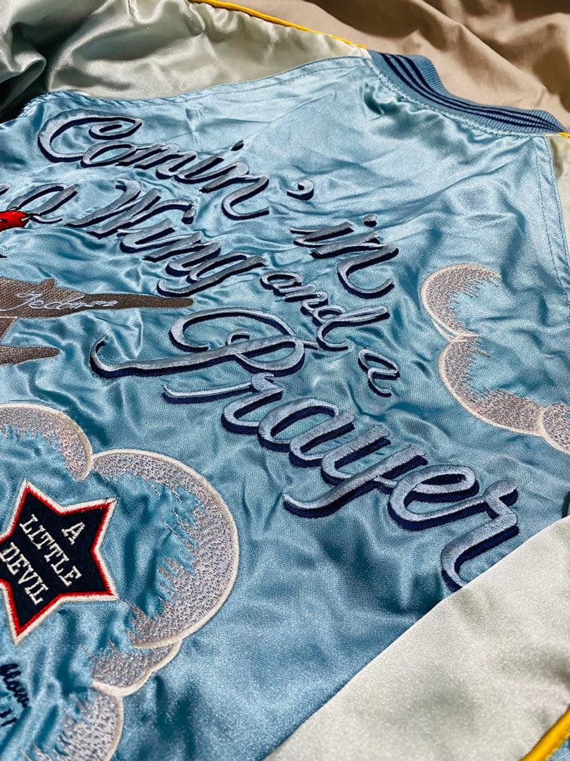 TEDMAN ２面用 日本限定 スカジャン　龍　別珍　サテン