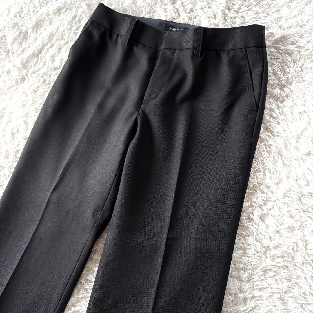 極美品　バーバリーロンドン パンツスーツ シルク　ノバチェック ホースロゴ　黒