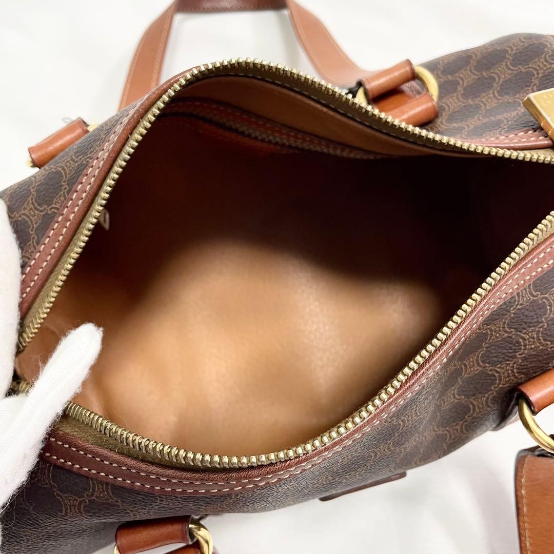 セリーヌ マカダム ハンドバッグ ミニボストンバッグ 筒型 大容量 多機能 ロゴ