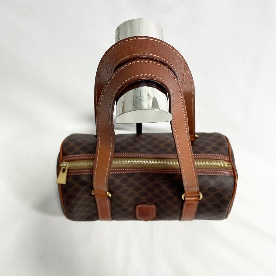 セリーヌ マカダム ハンドバッグ ミニボストンバッグ 筒型 大容量 多機能 ロゴ