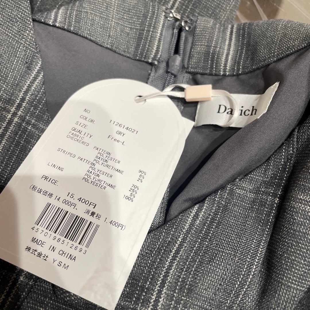 Darich チェックストライプバルーンミニワンピース　FL