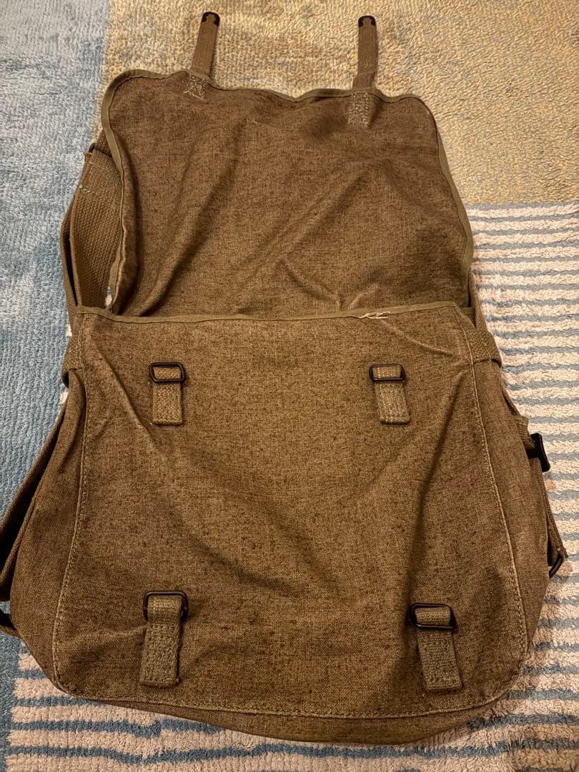50s FRENCH ARMYフランス軍リネンショルダーバック　ミリタリー