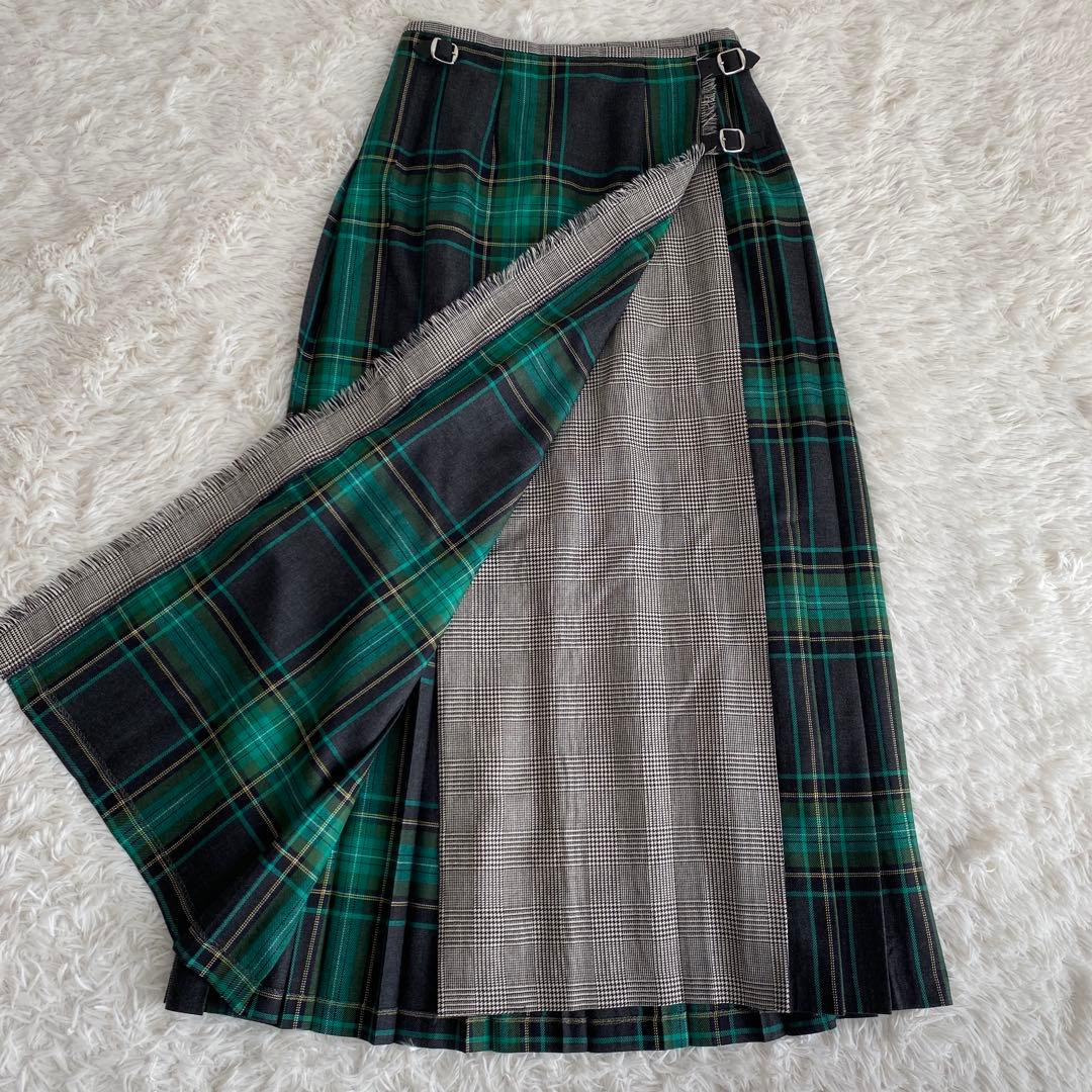 Kiui　極美品☆オニール オブ ダブリン☆プリーツ ロングキルトスカート