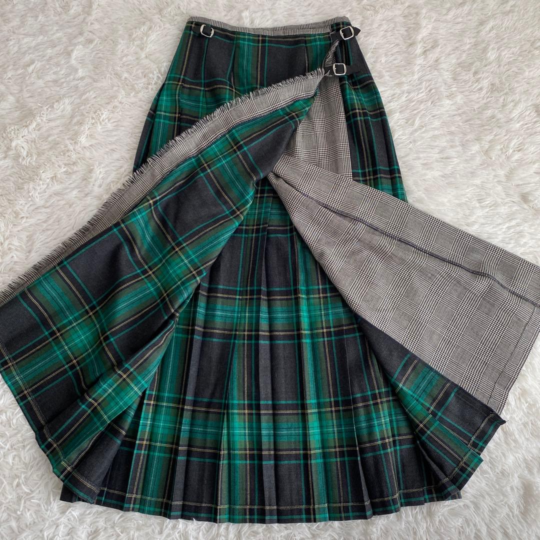Kiui　極美品☆オニール オブ ダブリン☆プリーツ ロングキルトスカート