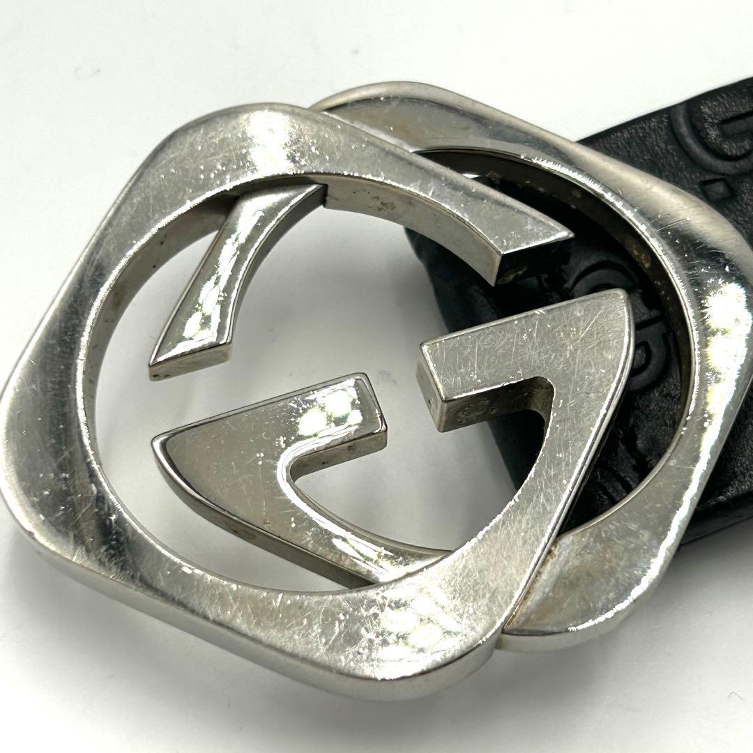 GUCCI グッチ ベルト グッチシマ インターロッキング レザー エンボス