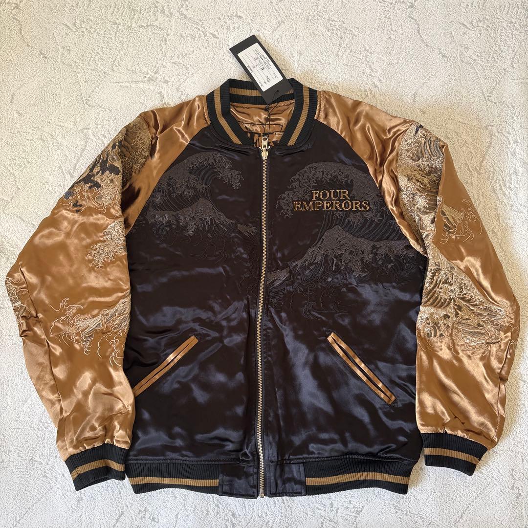 未使用タグ付き：絡繰魂 ワンピース 四皇 リバーシブル スカジャン Mサイズ