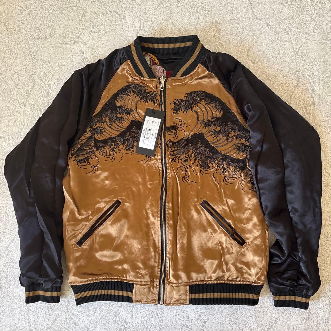 未使用タグ付き：絡繰魂 ワンピース 四皇 リバーシブル スカジャン Mサイズ