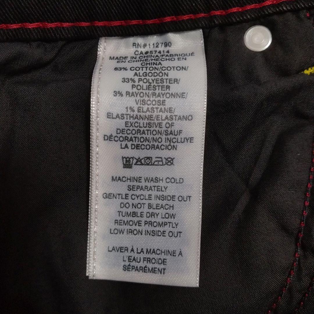 W30 ✨新品未使用 トゥルーレリジョン デニムパンツ ブラック ビッグT